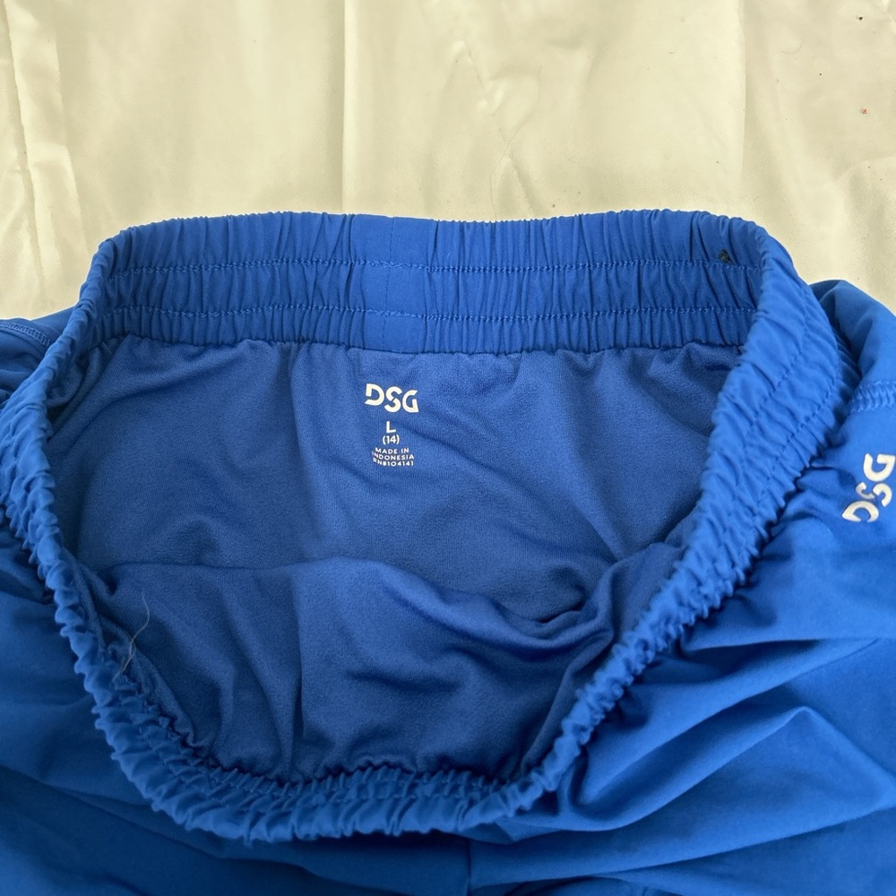 Blue DSG shorts.
